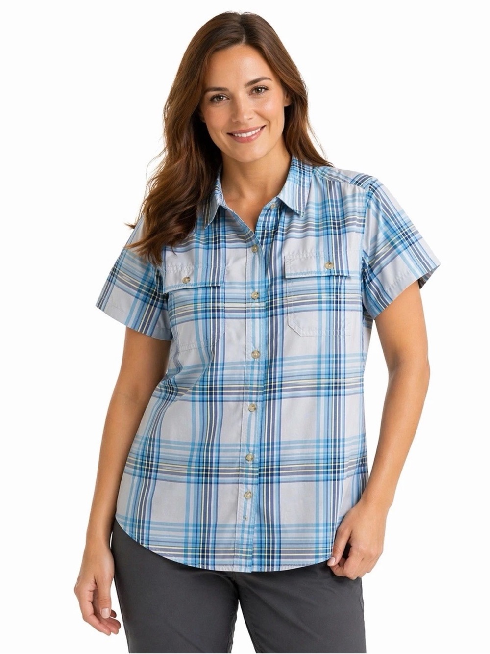 Eddie Bauer adventure shirt, short sleeve button up
